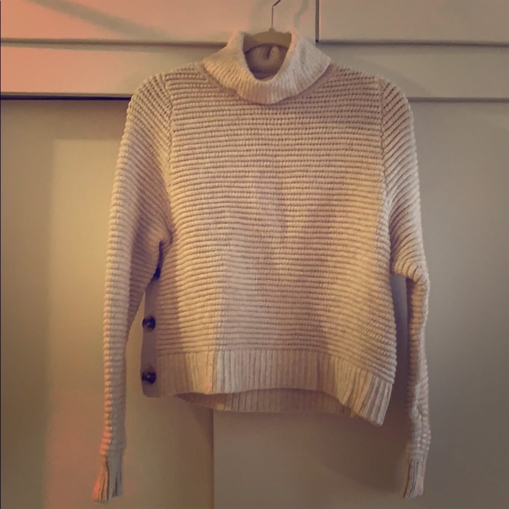 Madewell cream knit turtleneck sweater